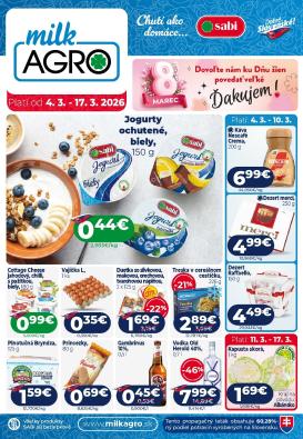milk-agro - Leták Milk Agro platný od 04.03.2026 do 17.03.2026