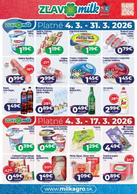 milk-agro - Leták Milk Agro - Zľavy Milk platný od 04.03.2026 do 31.03.2026