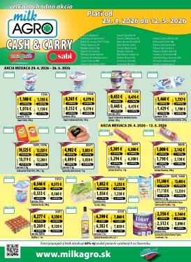 milk-agro - Nový leták Milk Agro - Cash & Carry od stredy, 29.04.2026 do utorka, 12.05.2026