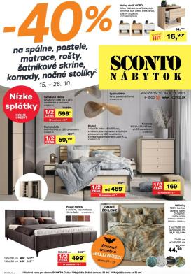 sconto-nabytok - Leták SCONTO nábytok platný od 15.10. do 04.11.