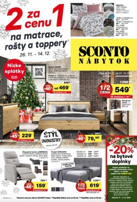 sconto-nabytok - Leták SCONTO nábytok platný od 26.11. do 14.12.