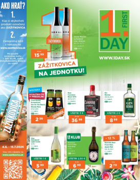 1day - Aktuálny 1.DAY leták od štvrtka, 02.07.2026 do stredy, 15.07.2026