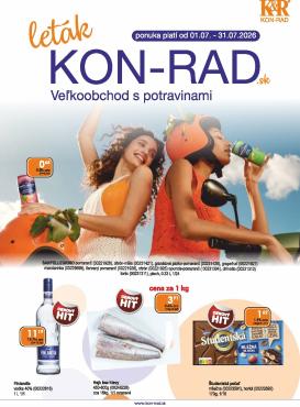kon-rad - Nový KON - RAD leták od stredy, 01.07.2026 do piatku, 31.07.2026