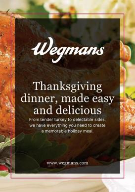 wegmans - Wegmans Thanksgiving - from Saturday 11/15 2025