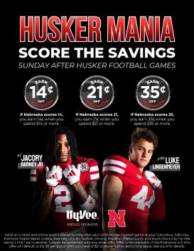 hyvee - HyVee Husker Mania - 09/02 - 12/31 2026