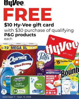 hyvee - HyVee Procter & Gamble Promotion - 09/07 - 09/13 2026