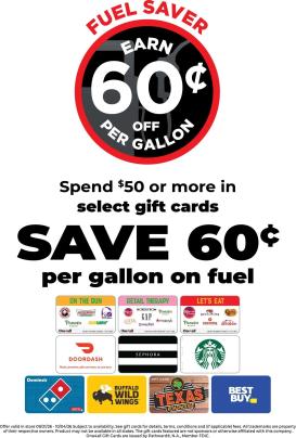 hyvee - HyVee Gift Card Fuel Saver Sale - 09/21 - 10/04 2026