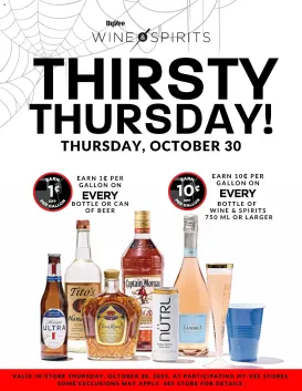 hyvee - HyVee Thirsty Thursday - 10/30/2025 - 10/27/2026 2025
