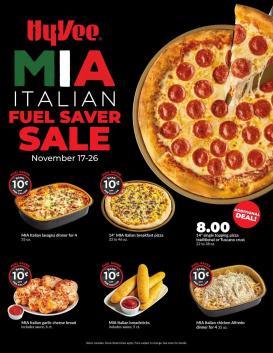 hyvee - HyVee Mia Italia Fuel Saver Sale - 11/17 - 11/27 2025