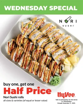 hyvee - HyVee Sushi Wednesday Special - 11/19 - 12/31 2025