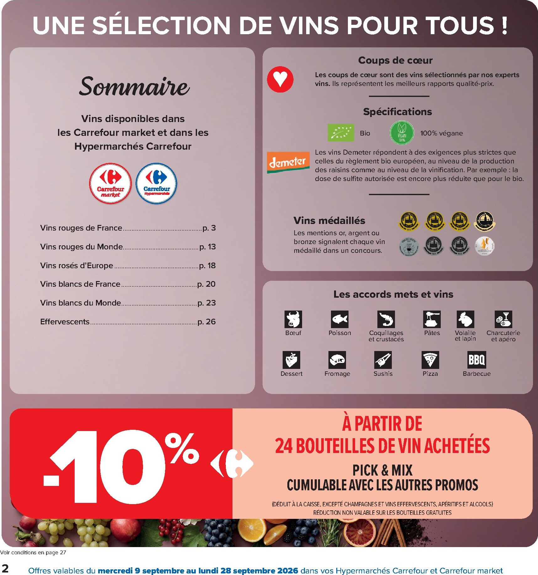 carrefour-market - Carrefour Market - Catalogue Foire aux vins folder voor volgende week van woensdag 09/09/2026 tot maandag 28/09/2026 - page: 2