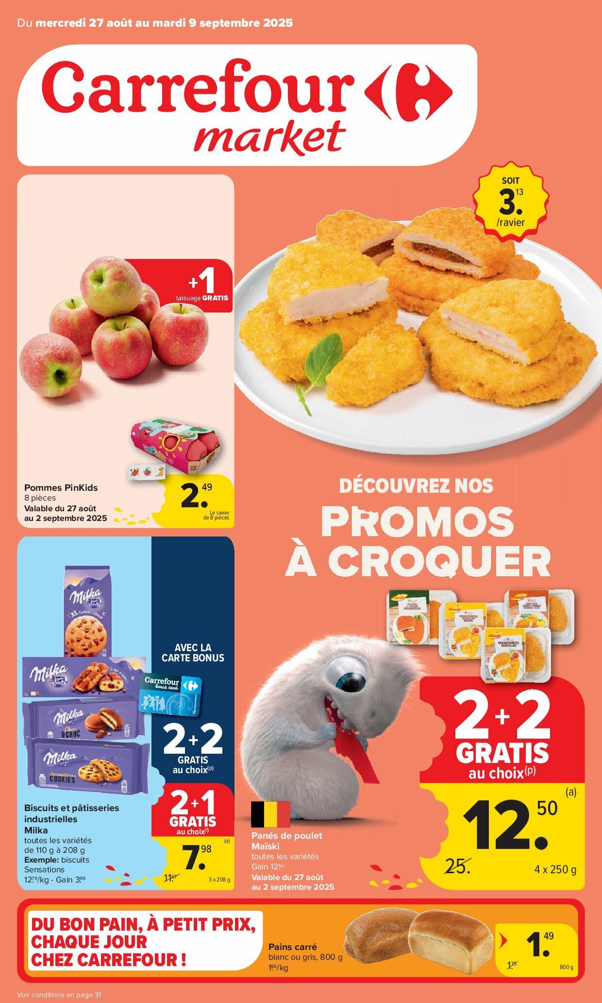 carrefour-market - Carrefour Market folder geldig vanaf 27/08 - 09/09