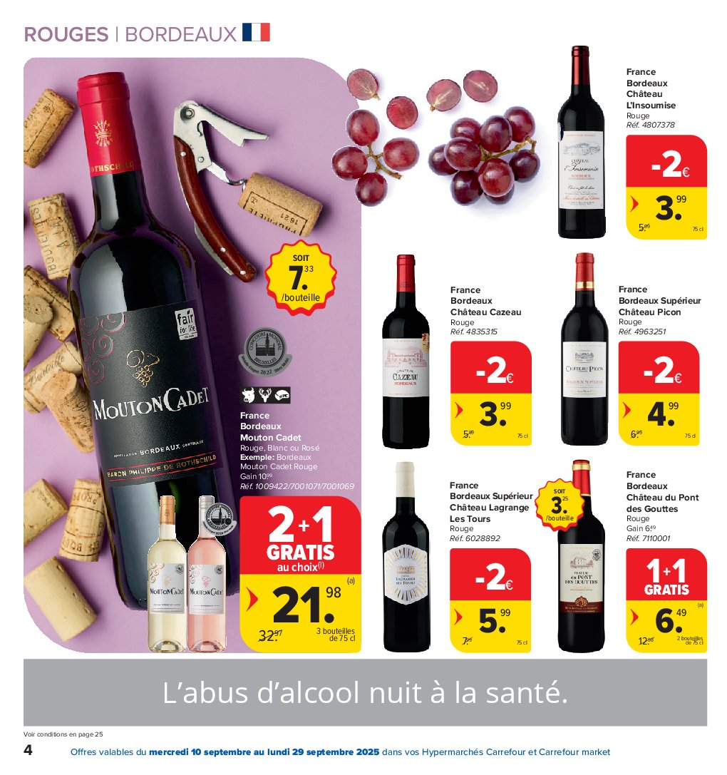carrefour-market - Carrefour Market - Foire aux Vins folder geldig vanaf 10/09 - 29/09 - page: 4 carrefour-market - Carrefour Market - Foire aux Vins folder geldig vanaf 10/09 - 29/09 - page: 4