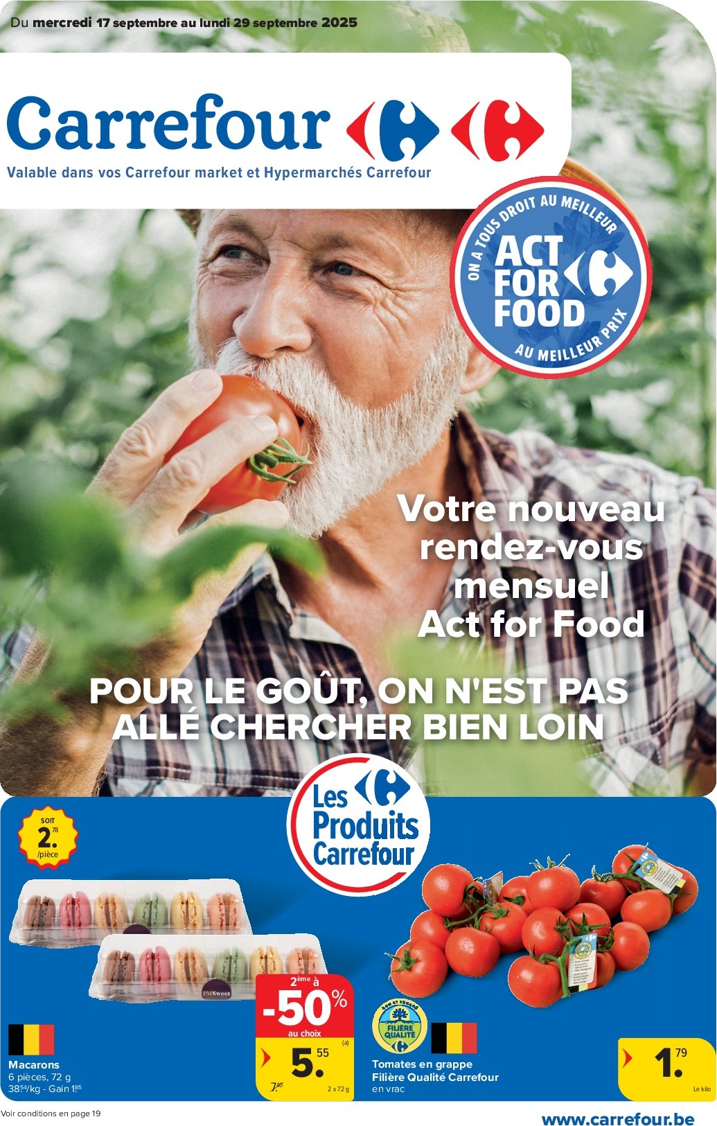 carrefour-market - Carrefour Market - Act for food folder geldig vanaf 17/09 - 29/09 - page: 1