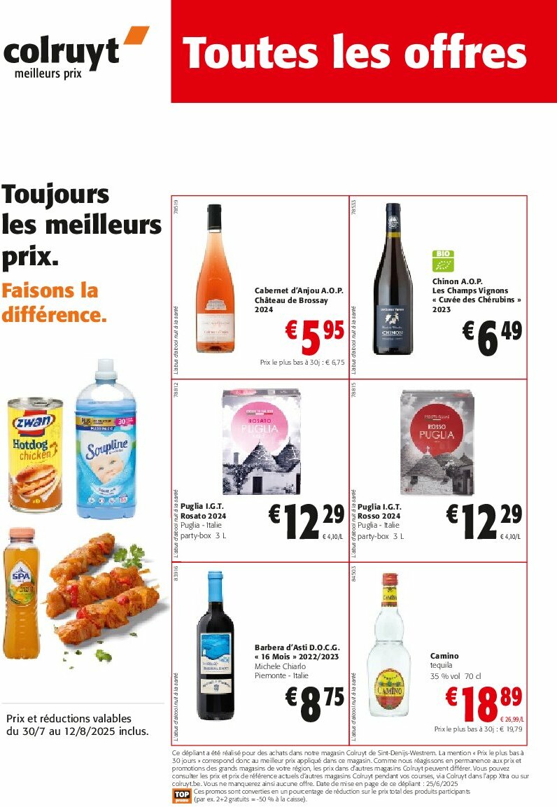 colruyt - Colruyt - Toutes les offres folder geldig vanaf 30/07 - 12/08 - page: 1