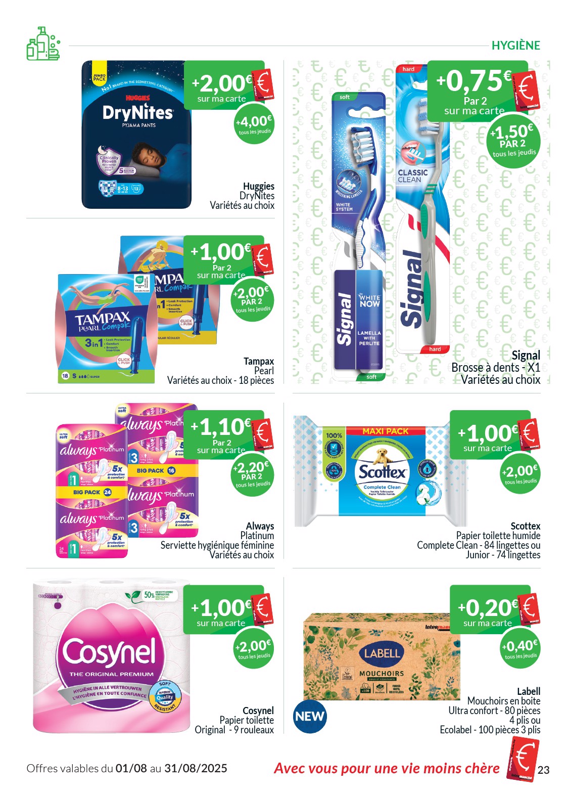 intermarche - Intermarché - Les offres d’août avec la carte Intermarché folder geldig vanaf 01/08 - 31/08 - page: 23