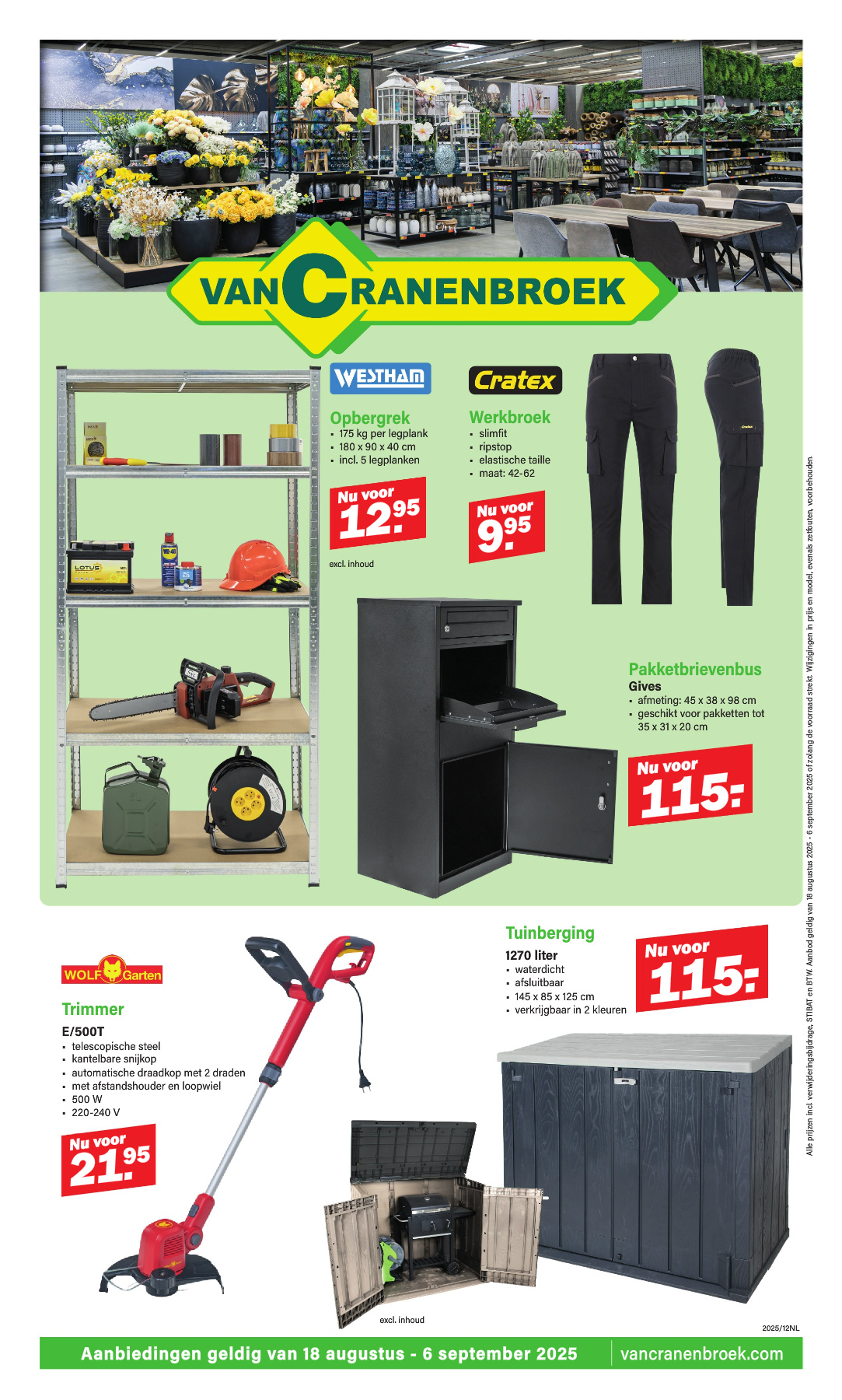 van-cranenbroek - Van Cranenbroek - Nederlands folder geldig vanaf 18/08 - 06/09