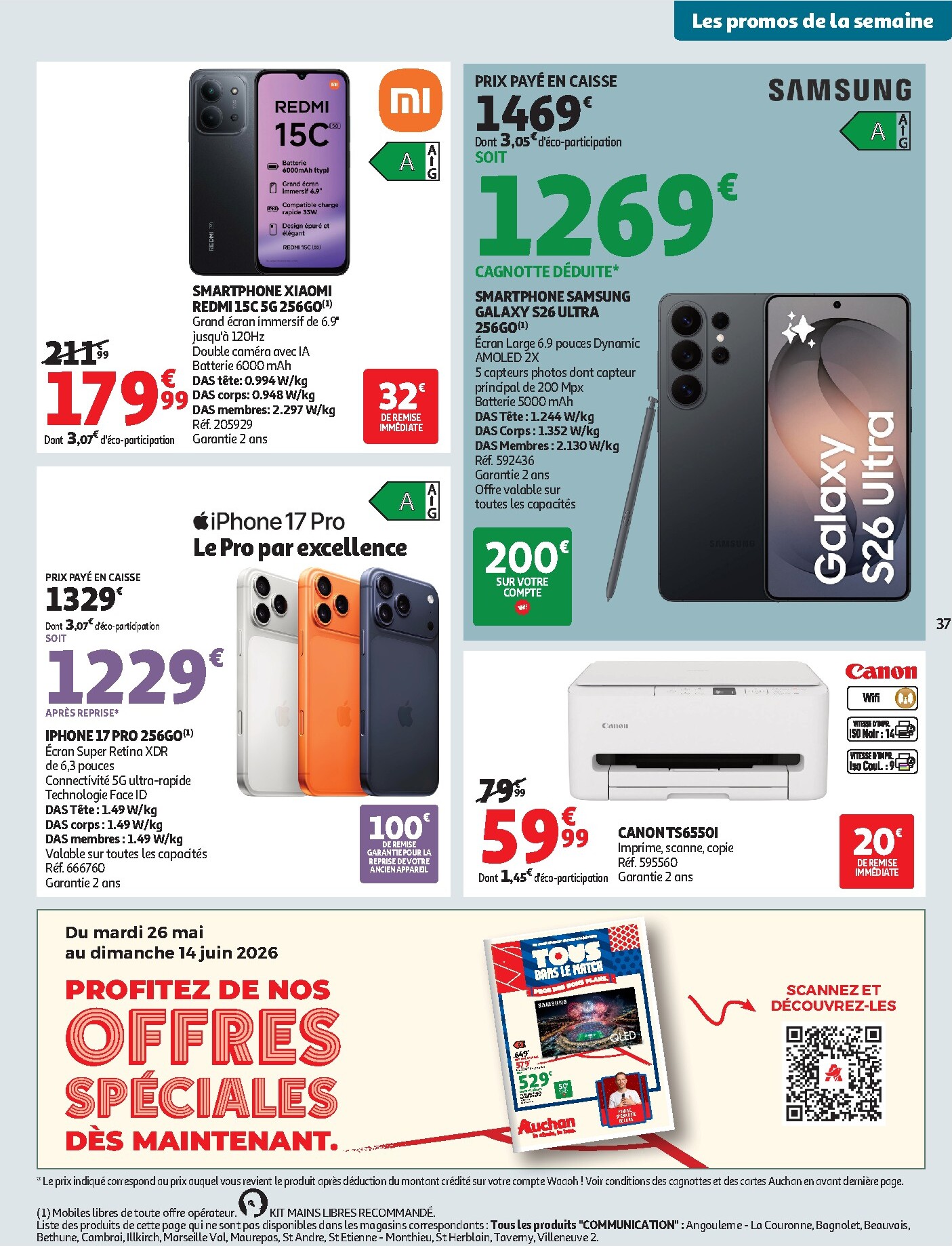 auchan - Auchan - Promos XXL halles hypers folder voor volgende week van woensdag 27/05/2026 tot zondag 07/06/2026 - page: 37