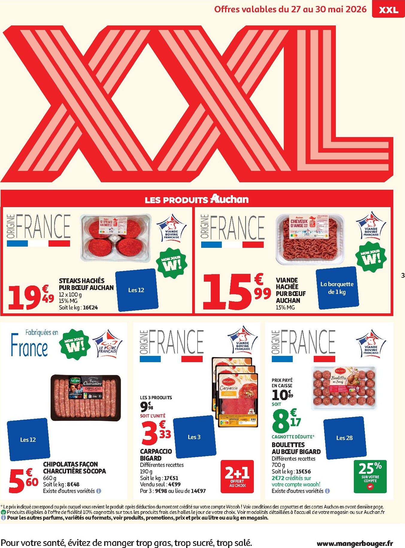 auchan - Auchan - Promos XXL halles hypers folder voor volgende week van woensdag 27/05/2026 tot zondag 07/06/2026 - page: 3