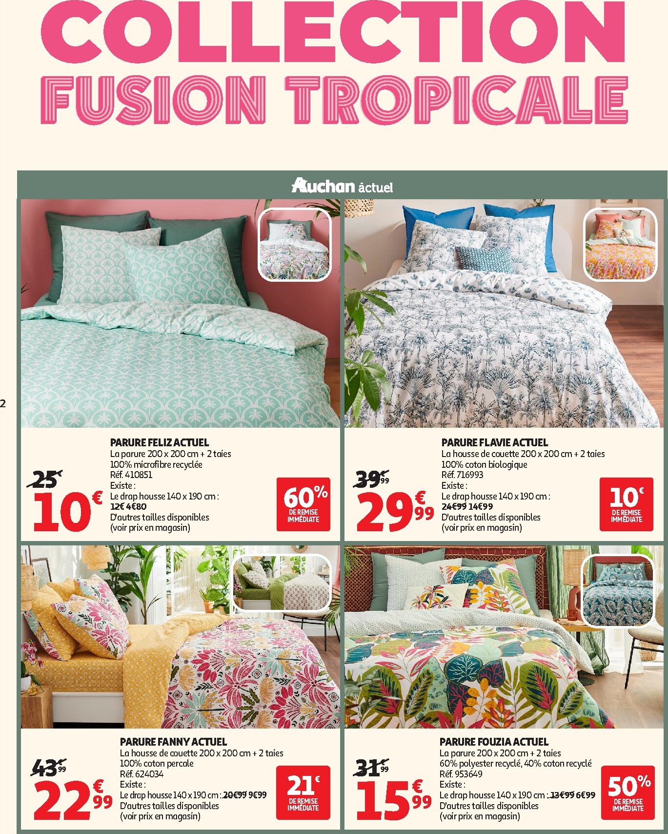 auchan - Auchan - Linge de maison & déco folder voor volgende week van dinsdag 02/06/2026 tot zondag 14/06/2026 - page: 2