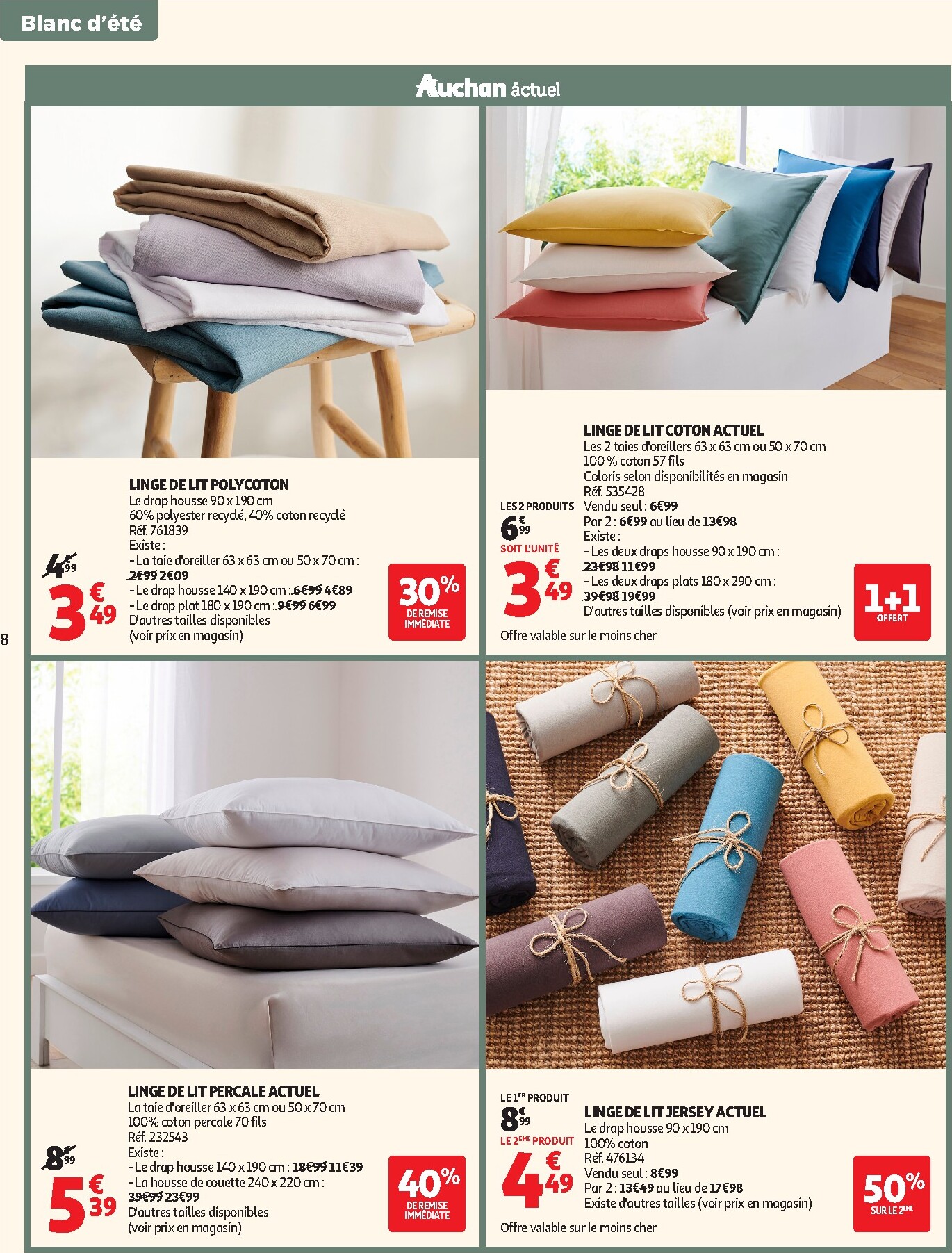 auchan - Auchan - Linge de maison & déco folder voor volgende week van dinsdag 02/06/2026 tot zondag 14/06/2026 - page: 8