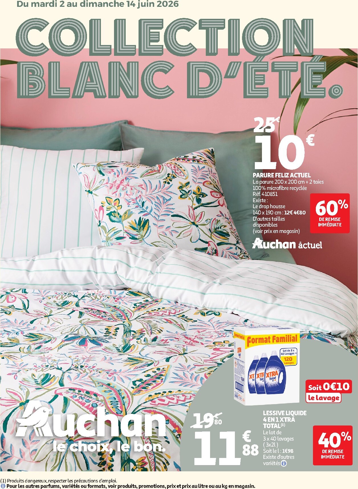 auchan - Auchan - Linge de maison & déco folder voor volgende week van dinsdag 02/06/2026 tot zondag 14/06/2026