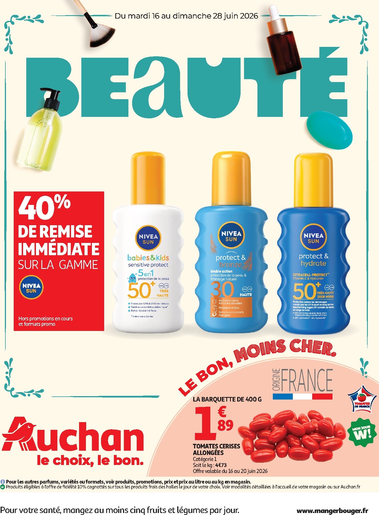 auchan - Toekomstige Auchan - Beauté, Halles hypers folder geldig van dinsdag 16/06/2026 tot zondag 28/06/2026