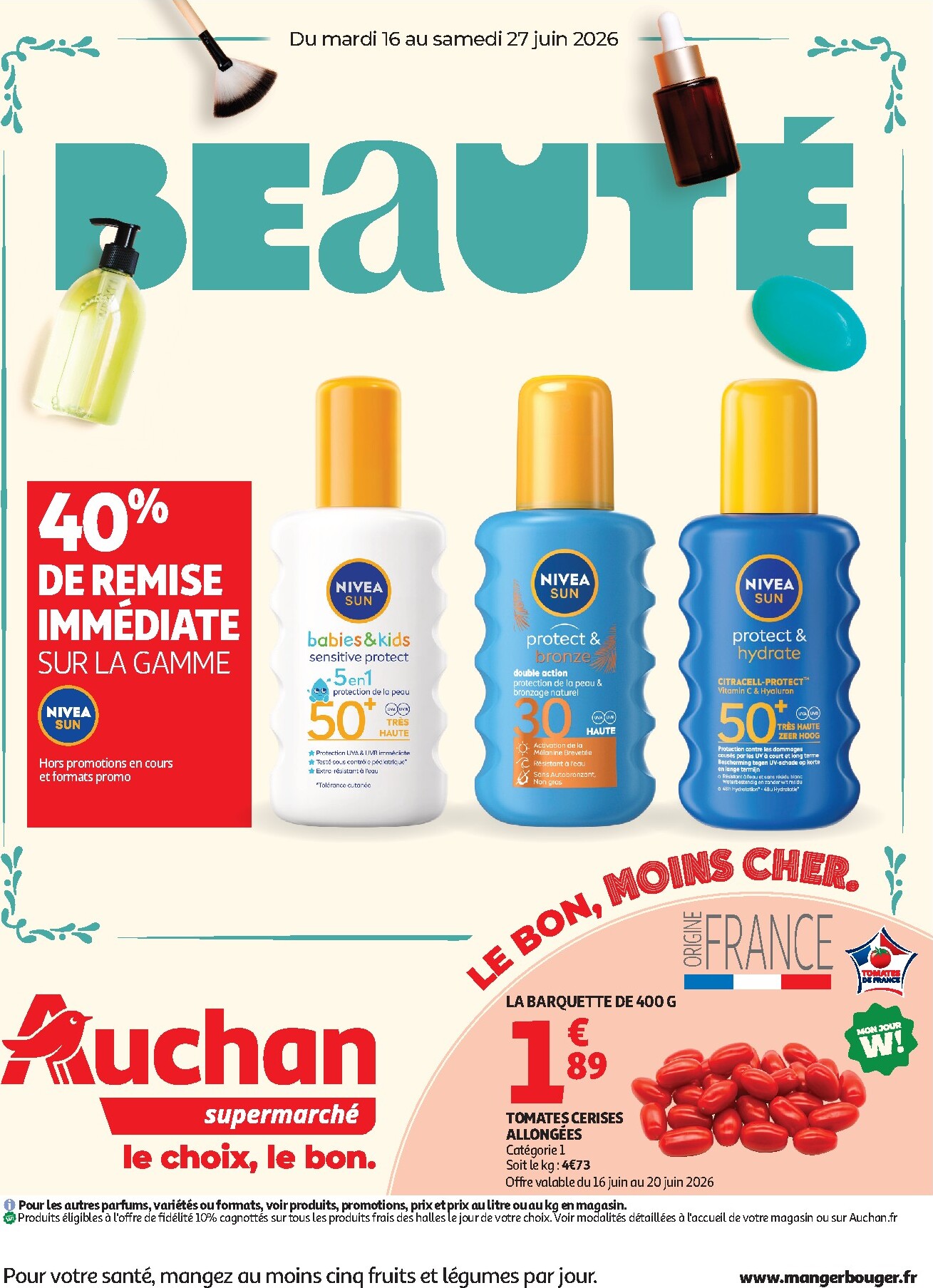 auchan - Toekomstige Auchan Supermarché - Beauté, Halles, supers folder geldig van dinsdag 16/06/2026 tot zaterdag 27/06/2026
