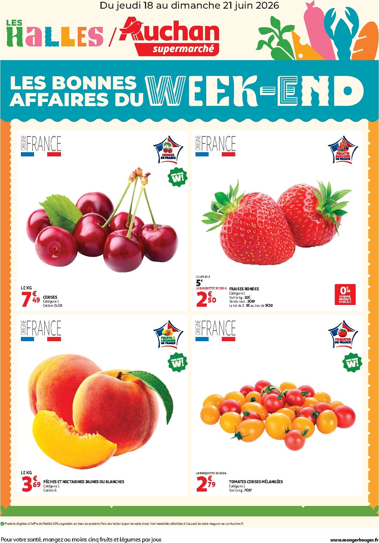 auchan - Huidige Auchan Supermarché - Les bons plans du week-end folder geldig van donderdag 18/06/2026 tot zondag 21/06/2026