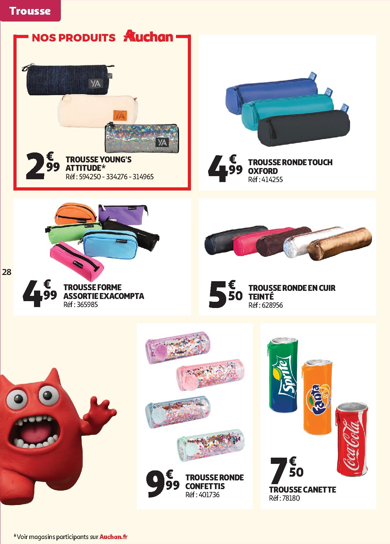 auchan - Auchan - Cartables, rentrée - Hypermarché folder voor volgende week van dinsdag 30/06/2026 tot zondag 30/08/2026 - page: 28