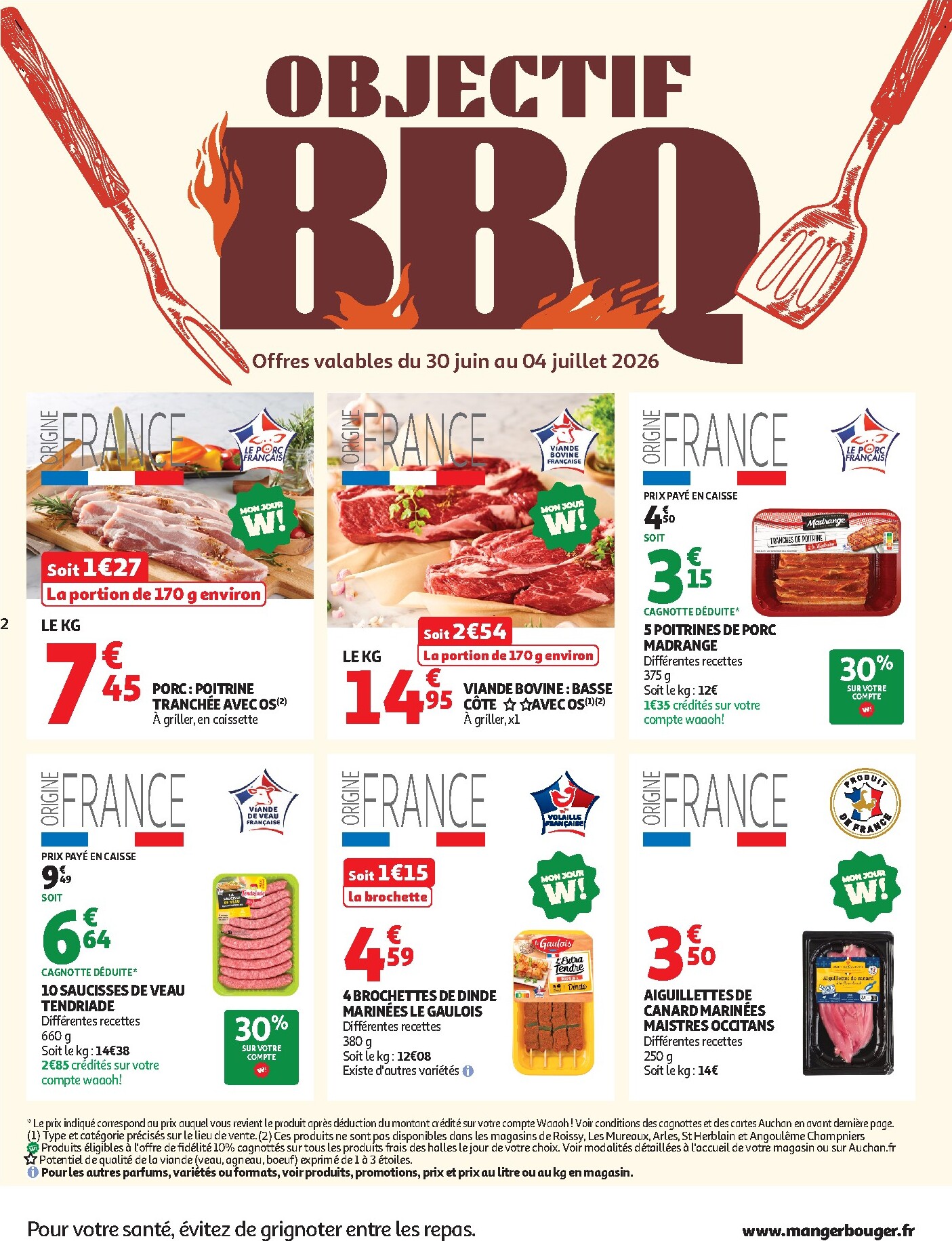 auchan - Auchan - Barbecue, promos hypers - Hypermarché folder voor volgende week van dinsdag 30/06/2026 tot zondag 12/07/2026 - page: 2