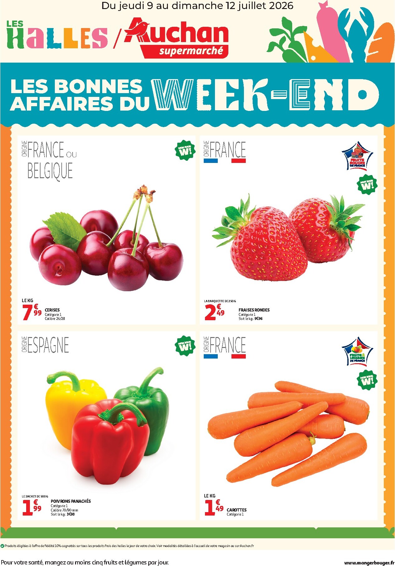 auchan - Huidige Auchan - Les bons plans du week-end dans votre super ! - Supermarché folder geldig van donderdag 09/07/2026 tot zondag 12/07/2026