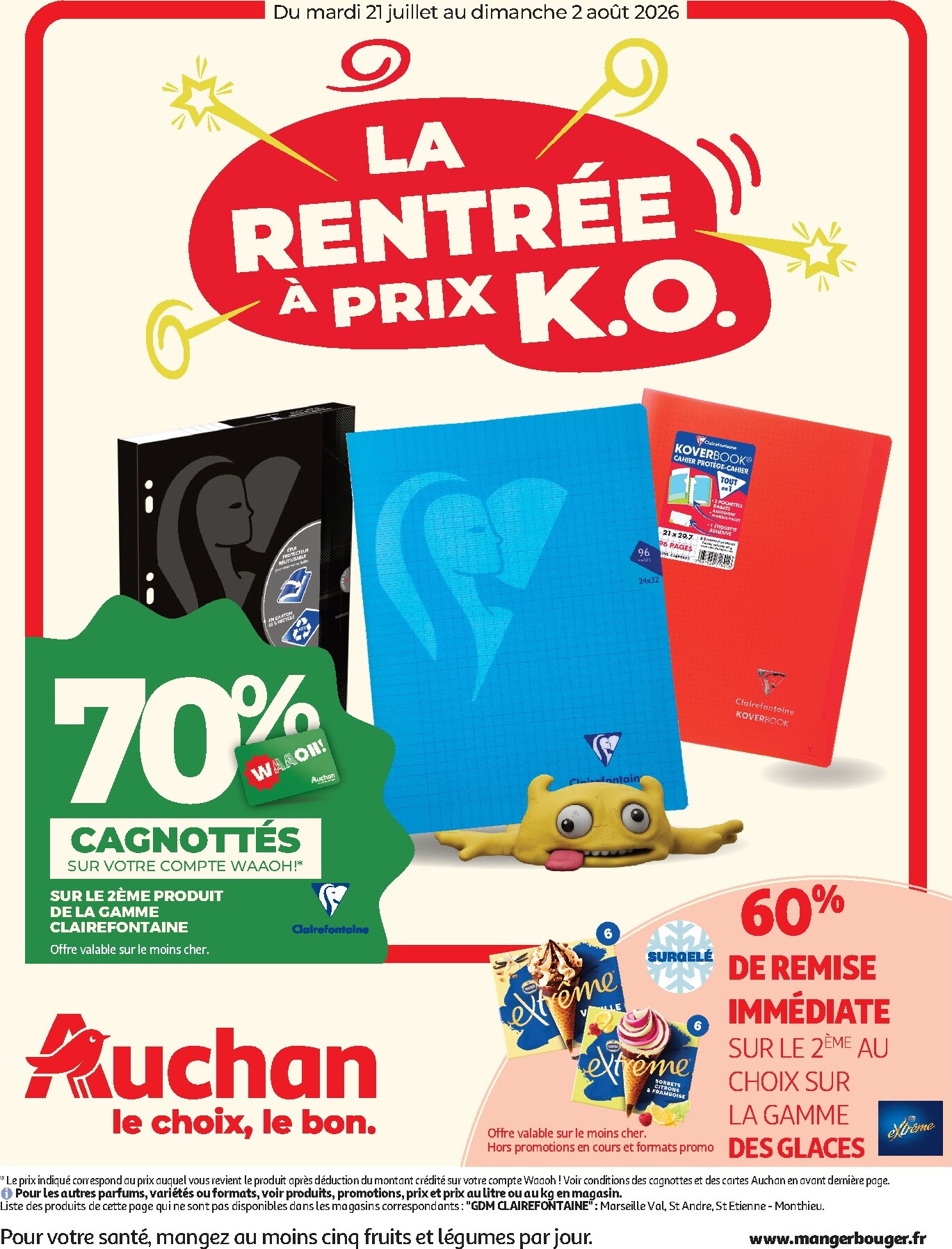 auchan - Auchan - Promos XXL, rentrée - Hypermarché folder voor volgende week van dinsdag 21/07/2026 tot zondag 02/08/2026