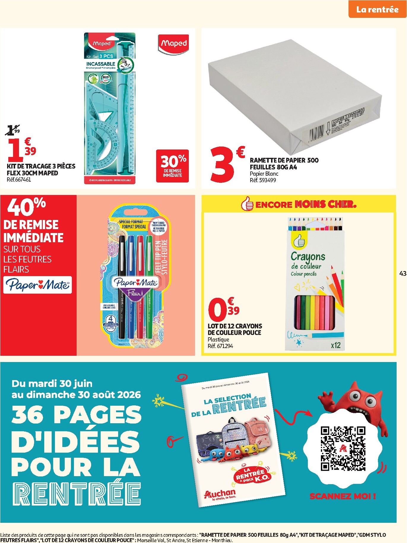 auchan - Auchan - Promos XXL, rentrée - Hypermarché folder voor volgende week van dinsdag 21/07/2026 tot zondag 02/08/2026 - page: 43