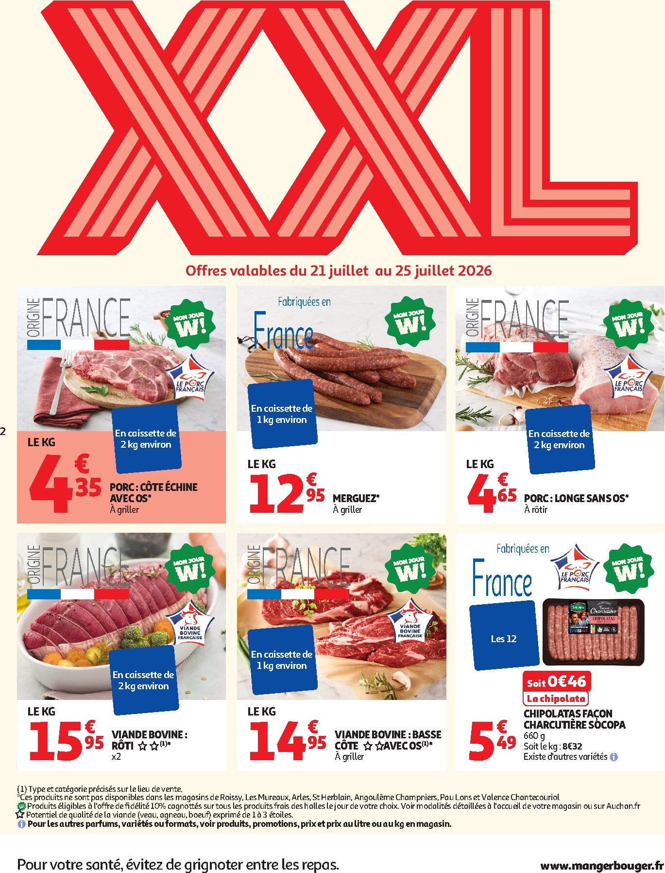 auchan - Auchan - Promos XXL, rentrée - Hypermarché folder voor volgende week van dinsdag 21/07/2026 tot zondag 02/08/2026 - page: 2