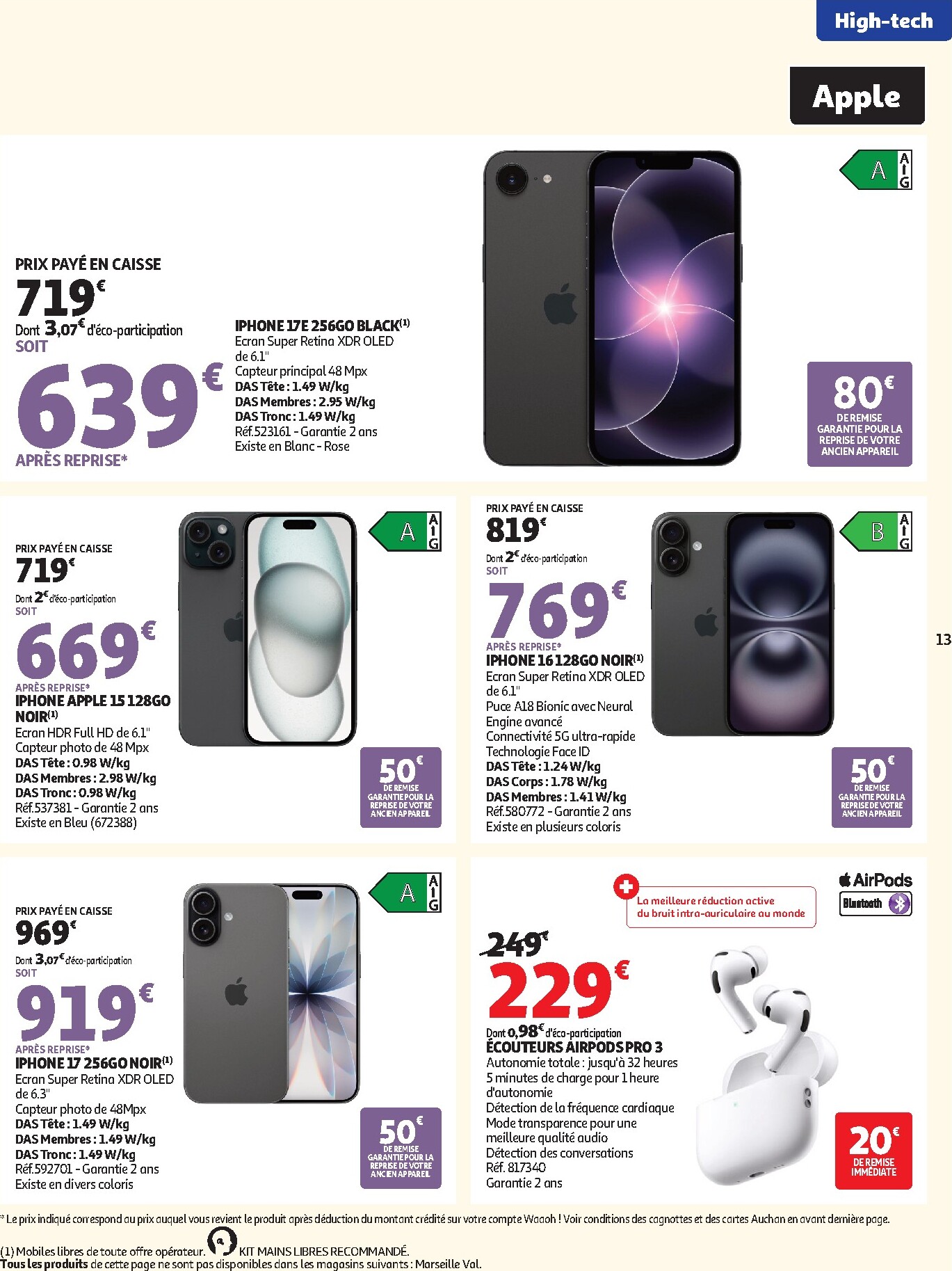auchan - Auchan - Promos rentrée étudiants - Hypermarché folder voor volgende week van dinsdag 18/08/2026 tot zondag 06/09/2026 - page: 13