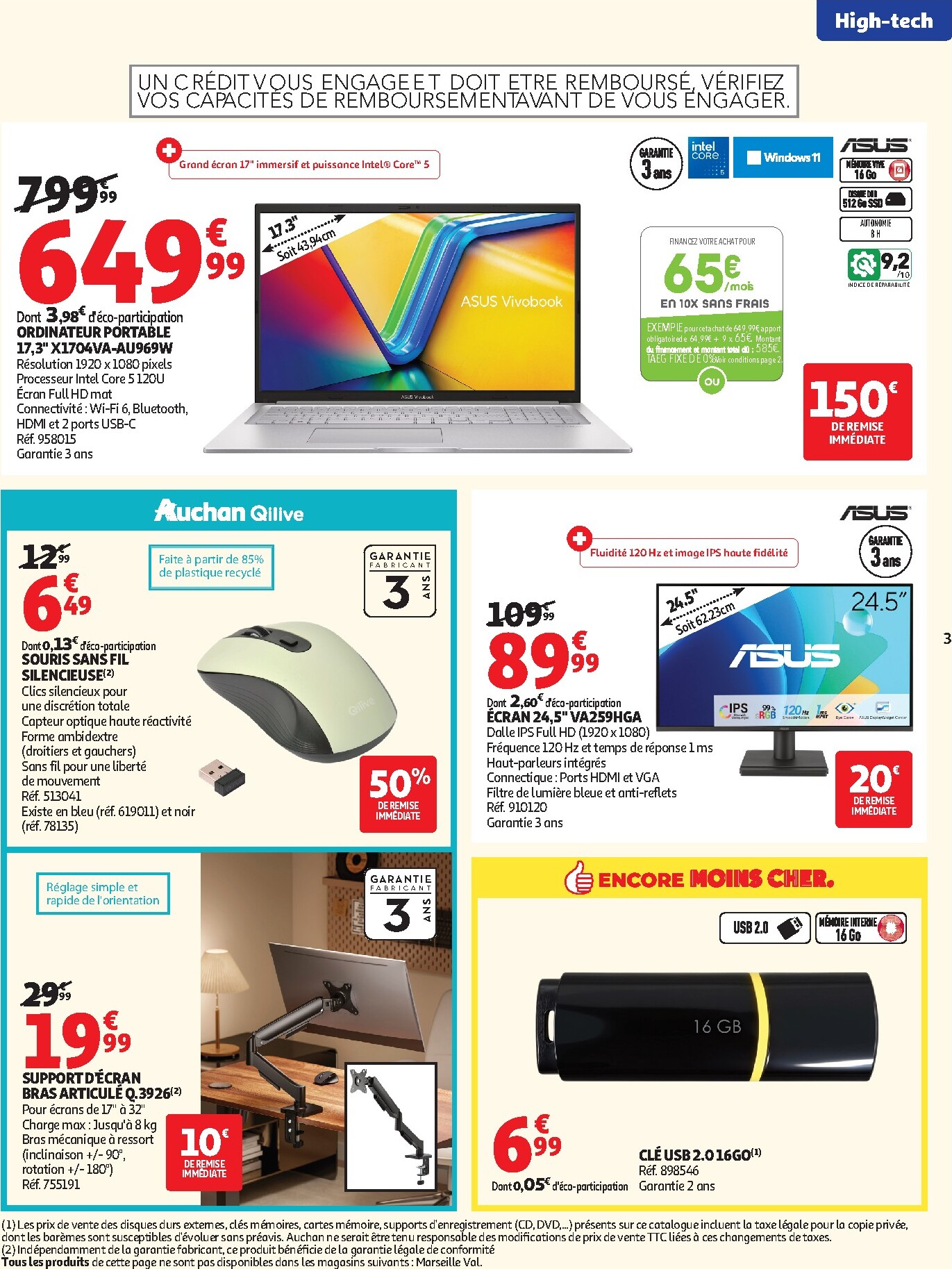 auchan - Auchan - Promos rentrée étudiants - Hypermarché folder voor volgende week van dinsdag 18/08/2026 tot zondag 06/09/2026 - page: 3