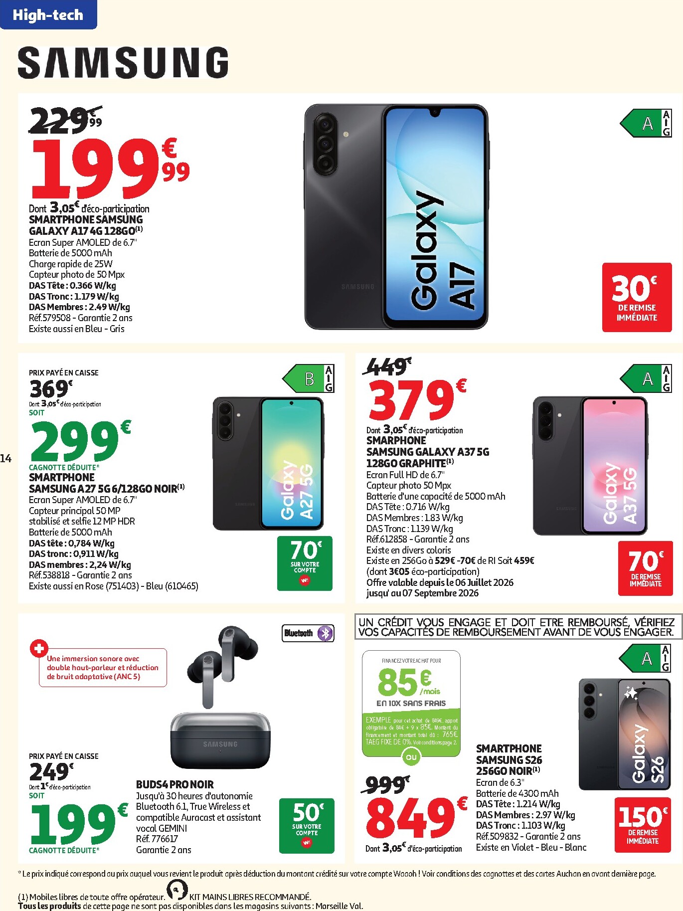 auchan - Auchan - Promos rentrée étudiants - Hypermarché folder voor volgende week van dinsdag 18/08/2026 tot zondag 06/09/2026 - page: 14