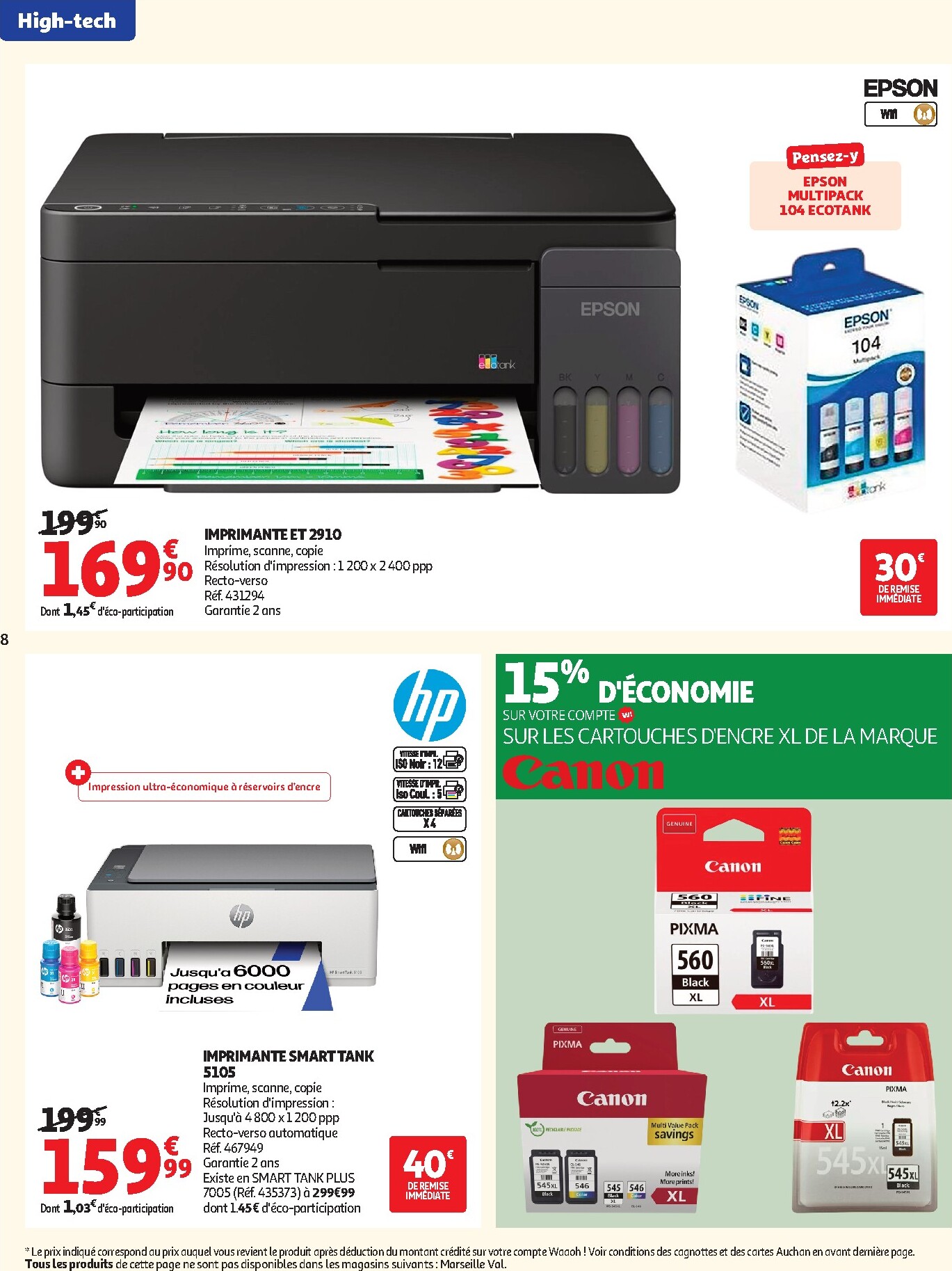 auchan - Auchan - Promos rentrée étudiants - Hypermarché folder voor volgende week van dinsdag 18/08/2026 tot zondag 06/09/2026 - page: 8