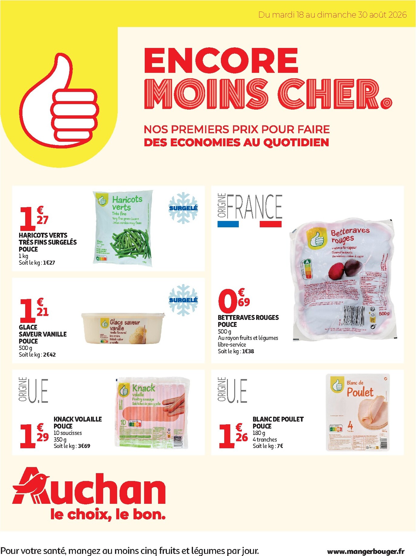 auchan - Auchan folder voor volgende week van dinsdag 18/08/2026 tot zondag 30/08/2026