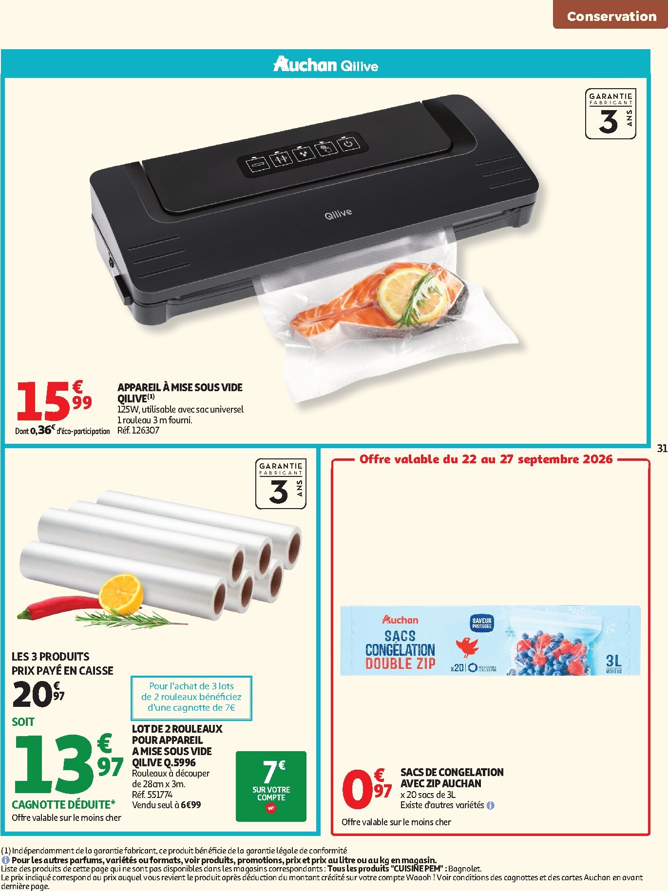 auchan - Auchan - Cuisine gourmande hypers folder voor volgende week van dinsdag 22/09/2026 tot zondag 04/10/2026 - page: 31