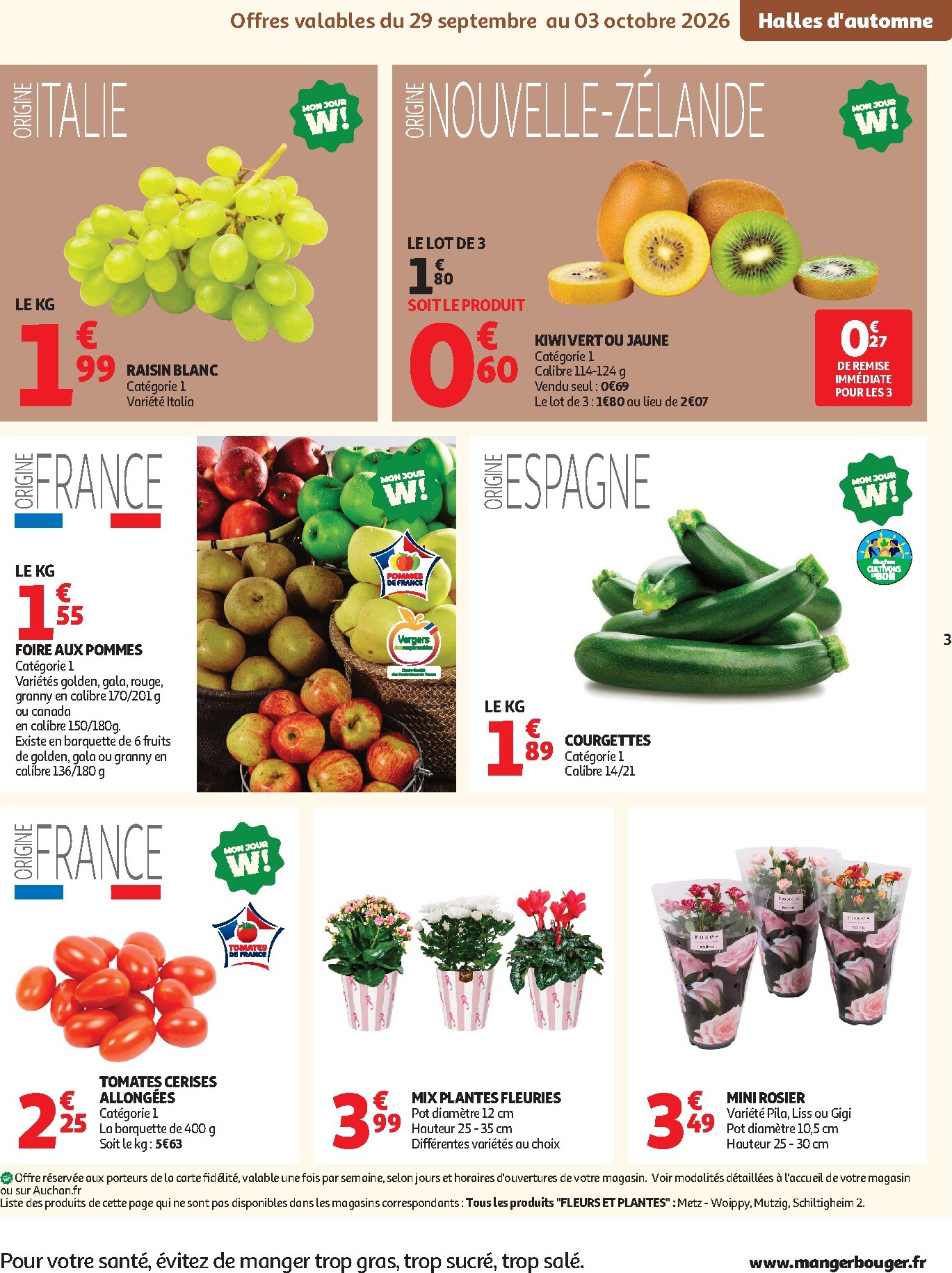 auchan - Auchan - Halles d'automne supers - Supermarché folder voor volgende week van dinsdag 29/09/2026 tot zaterdag 10/10/2026 - page: 3