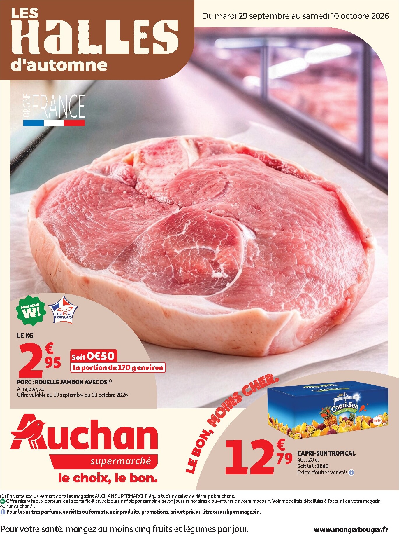 auchan - Auchan - Halles d'automne supers - Supermarché folder voor volgende week van dinsdag 29/09/2026 tot zaterdag 10/10/2026
