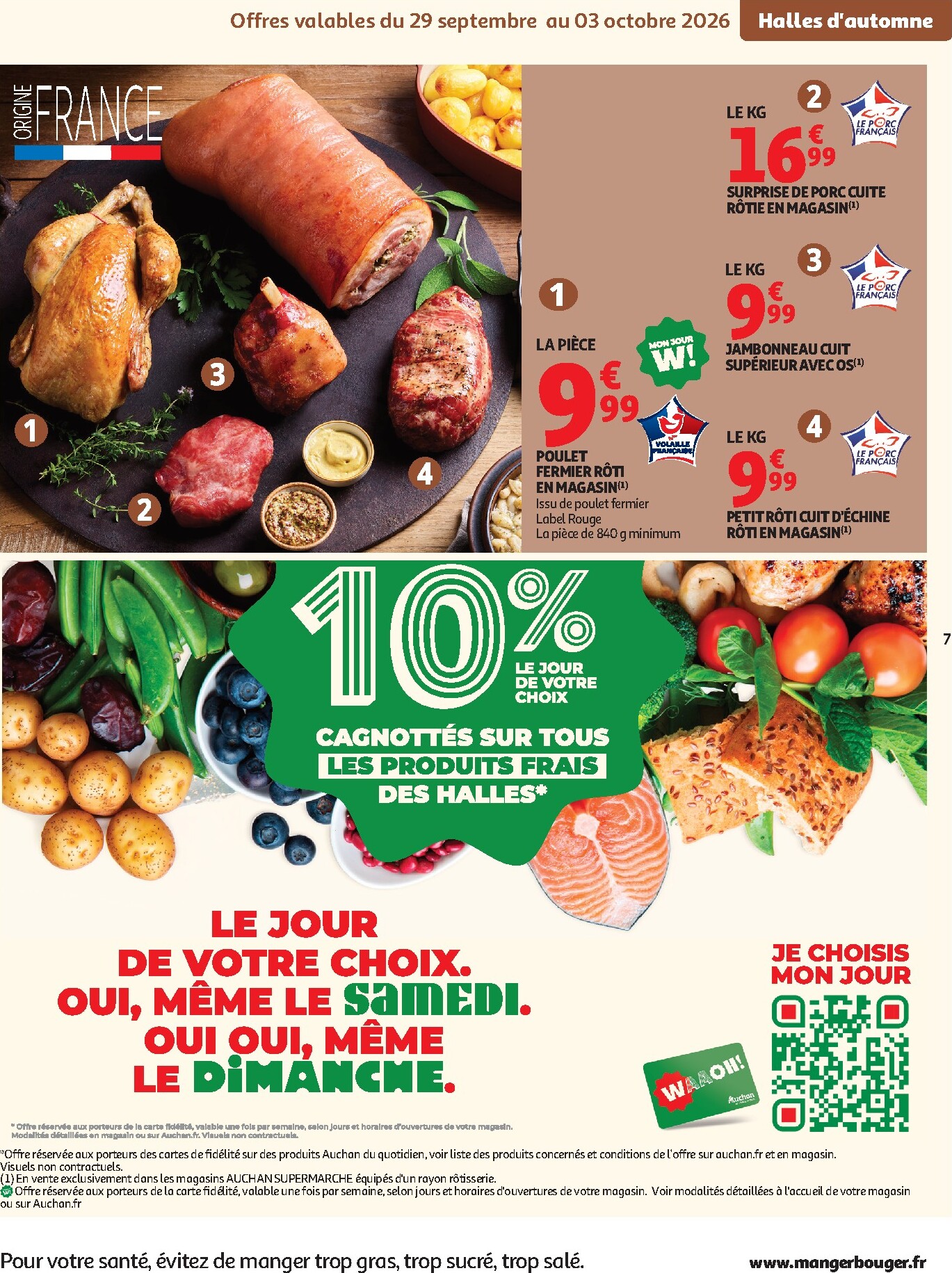auchan - Auchan - Halles d'automne supers - Supermarché folder voor volgende week van dinsdag 29/09/2026 tot zaterdag 10/10/2026 - page: 7