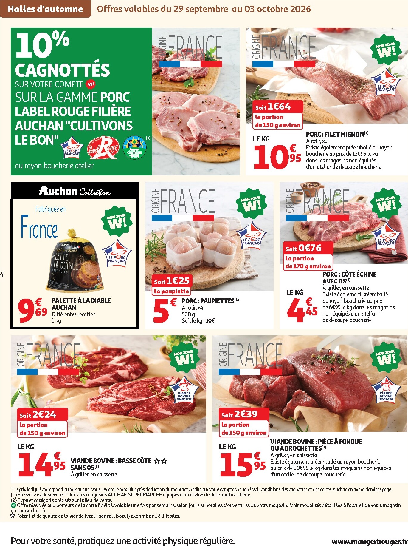 auchan - Auchan - Halles d'automne supers - Supermarché folder voor volgende week van dinsdag 29/09/2026 tot zaterdag 10/10/2026 - page: 4