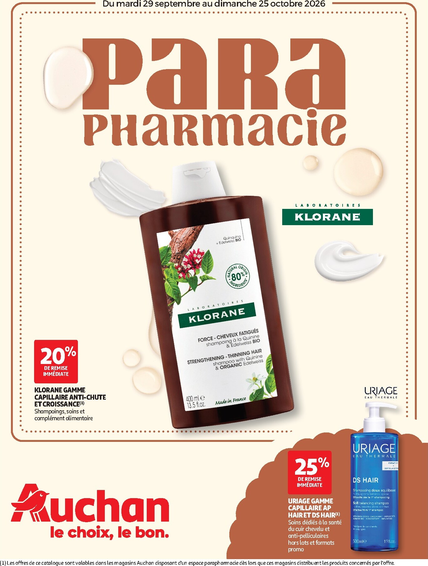 auchan - Auchan - Parapharmacie, beauté folder voor volgende week van dinsdag 29/09/2026 tot zondag 25/10/2026