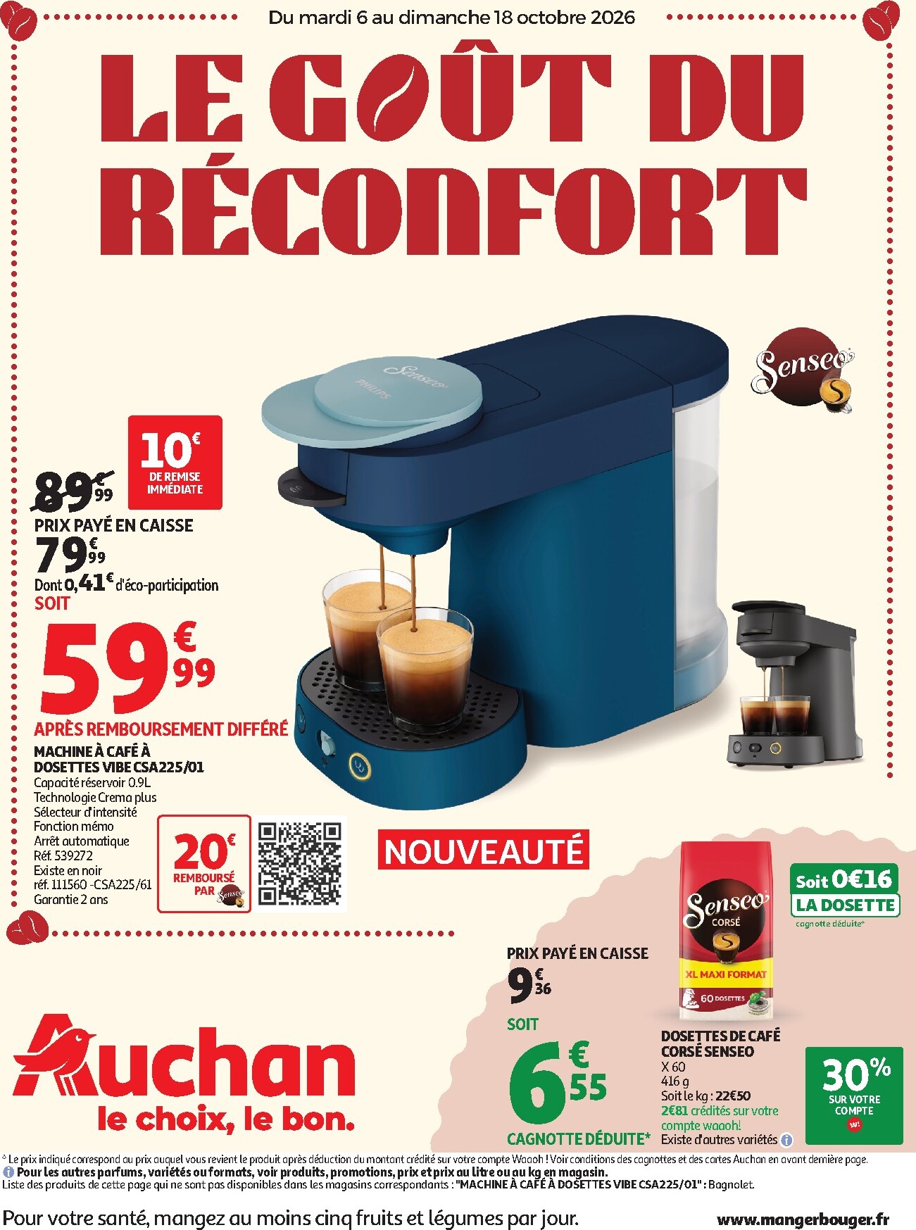 auchan - Auchan - Le Goût du Réconfort folder voor volgende week van dinsdag 06/10/2026 tot zondag 18/10/2026