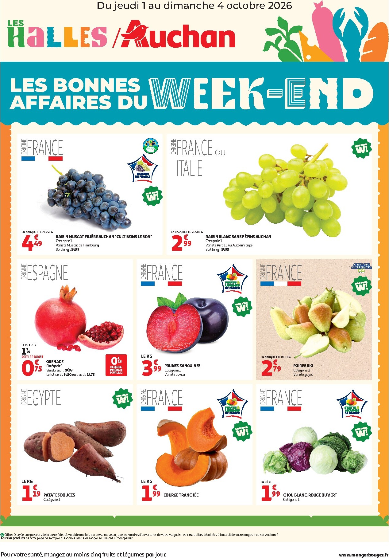 auchan - Huidige Auchan - Les bons plans du week end dans votre hyper folder geldig van donderdag 01/10/2026 tot zondag 04/10/2026