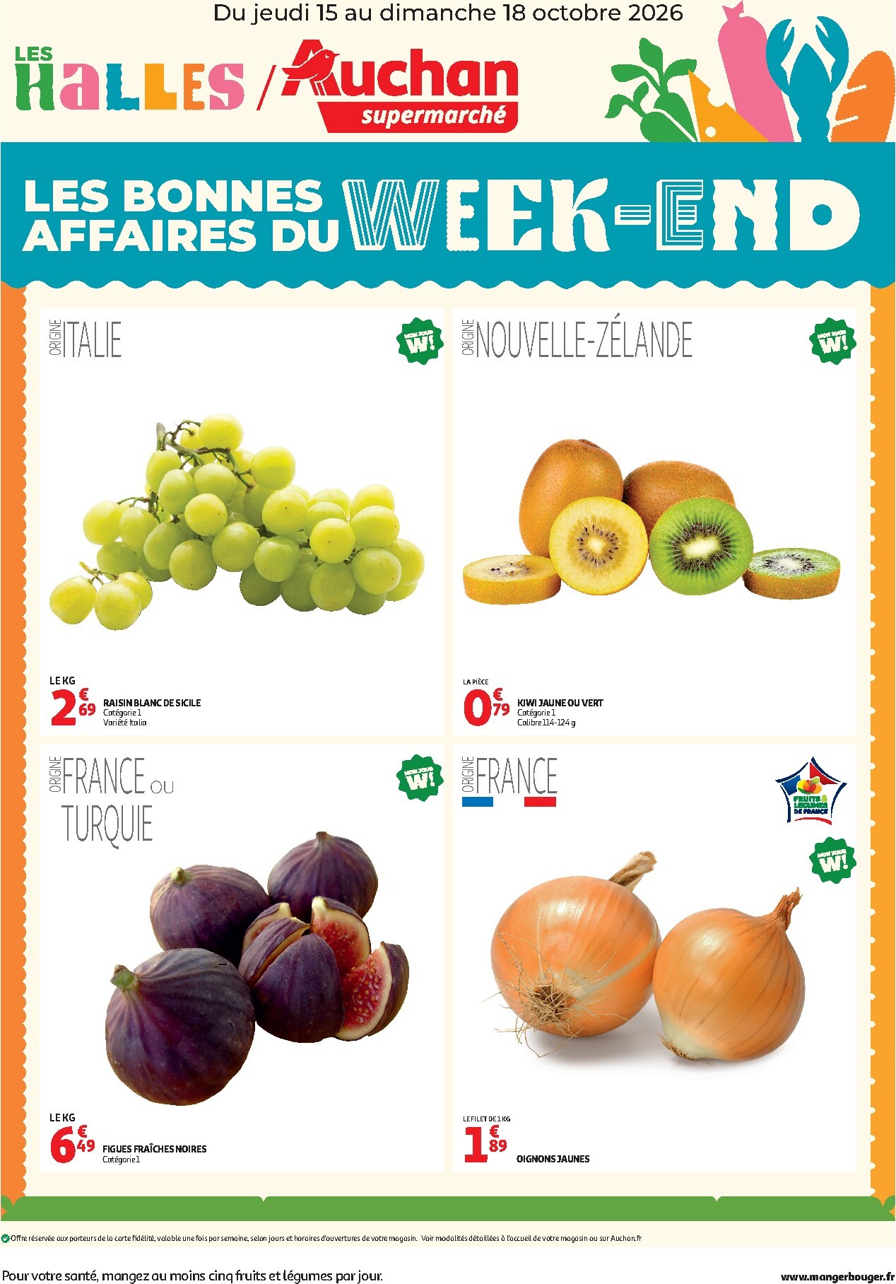 auchan - Huidige Auchan supermarché - Les bons plans du week-end folder geldig van donderdag 15/10/2026 tot zondag 18/10/2026