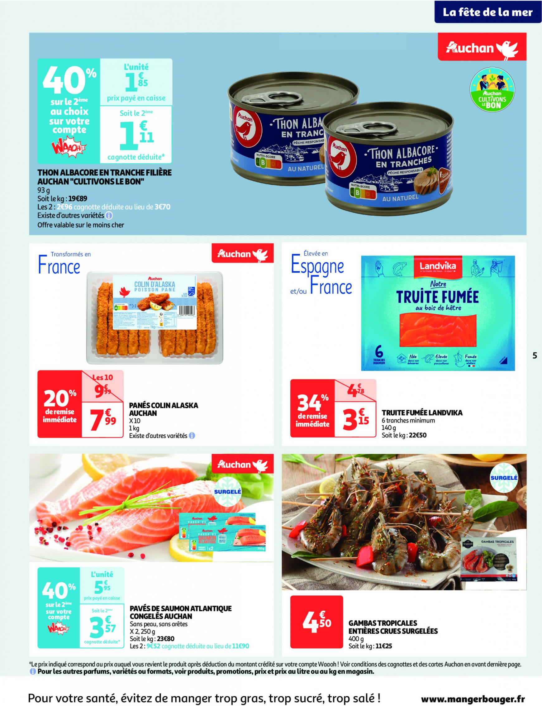auchan - Auchan - On met le turbot sur les produits de la mer folder huidig 14.05. - 19.05. - page: 5